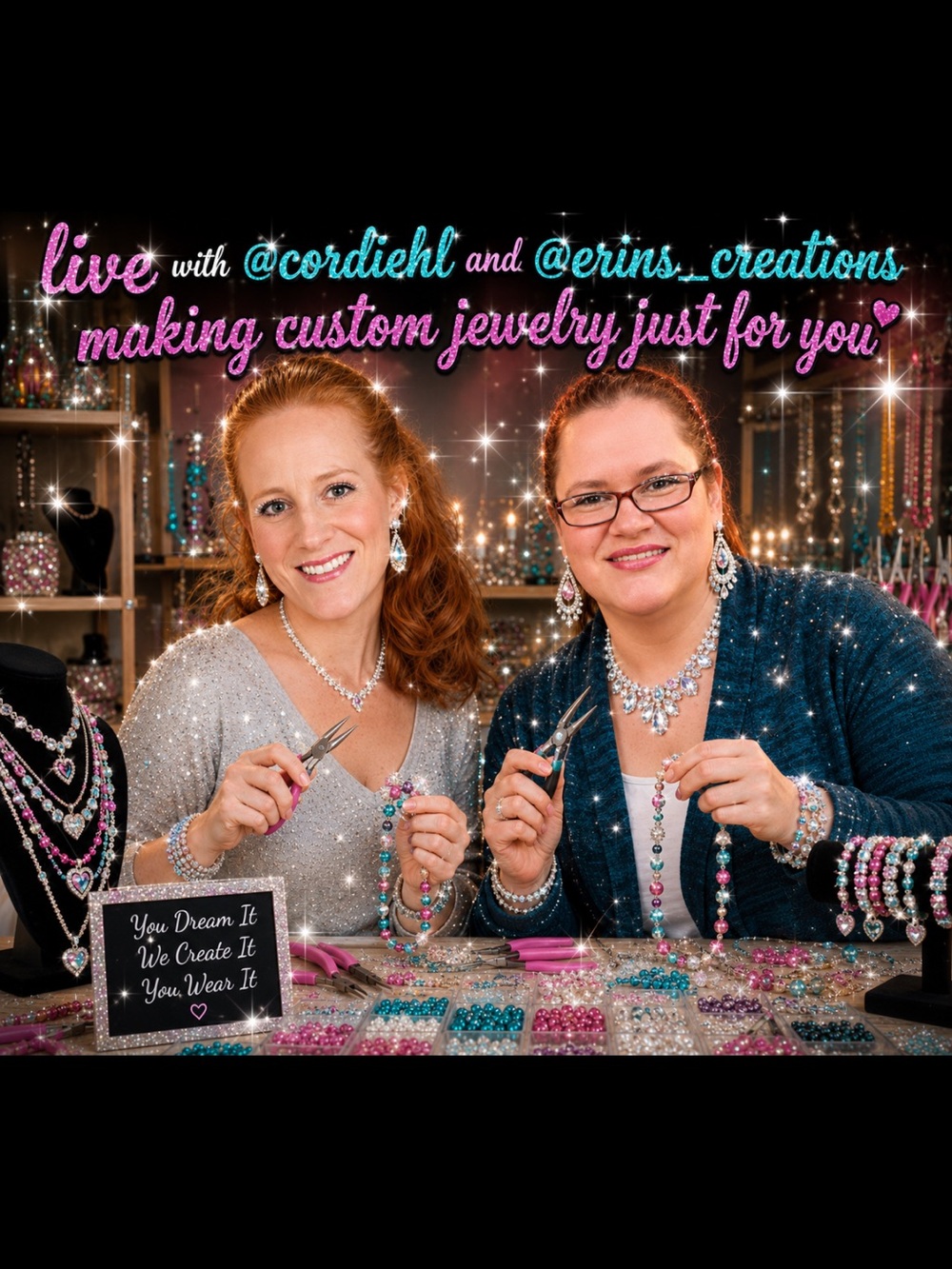 Crafting and Chatting with Erin and Cordie!! Custom Designs on the Spot!